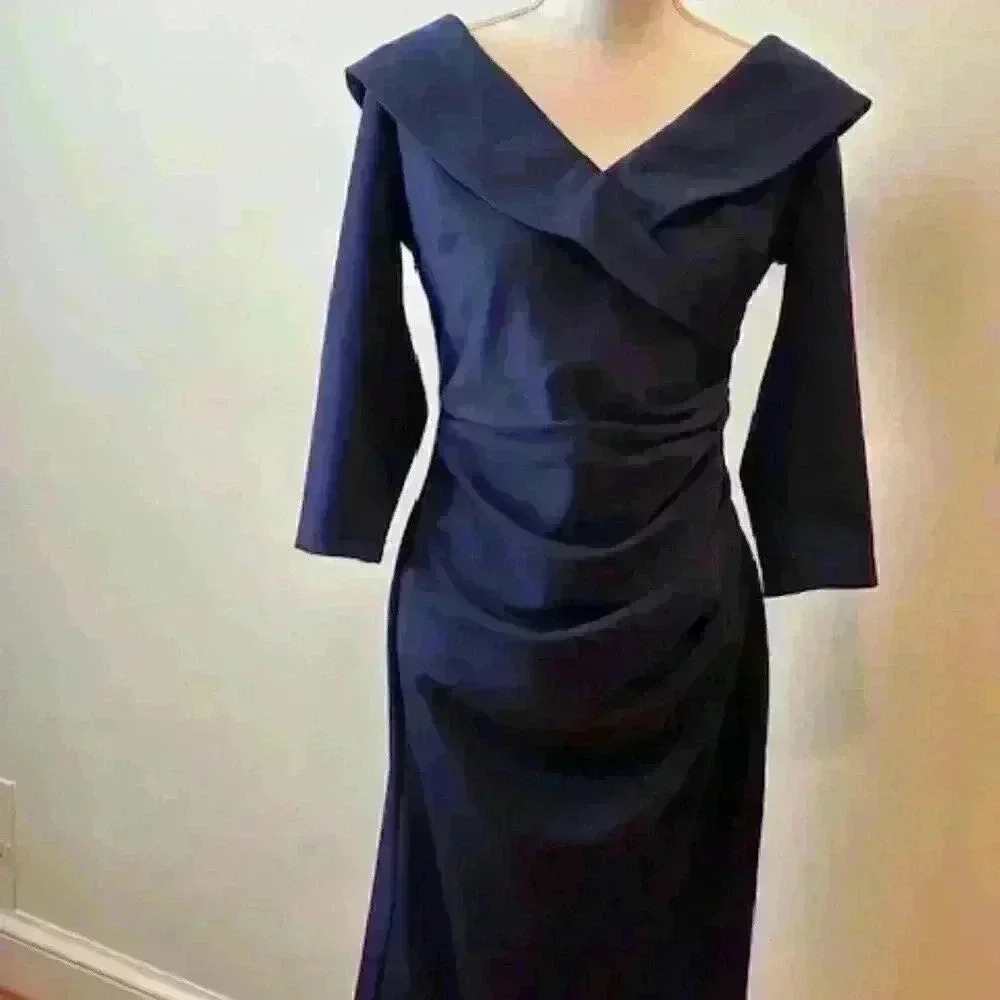 NWT Diva Eliza 3/4 Sleeve Bistretch Dress Size XL Made in England